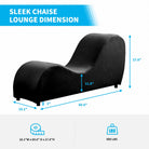 Yoga Curve Chair, Velvet Yoga Chaise Lounge Chair for Adults, Modern Yoga Couch for Stretching and Relaxation, Black