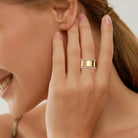 2-Pack 14K Gold Plated Stacking Rings for Oura Gen 4/Oura Gen 3, Cubic Zirconia Simulated Diamond Oura Ring Stack for Women