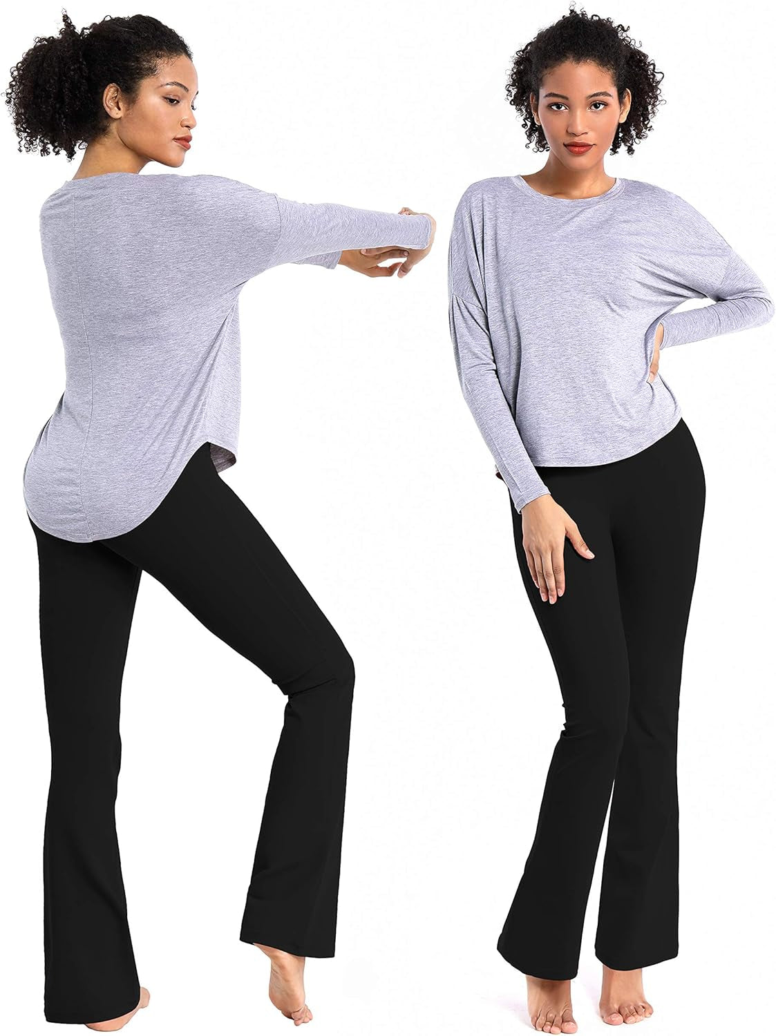 29"/31"/33"/35" 3 Styles Women'S Bootcut Yoga Pants Basic/Back Pockets High Waist Workout Tummy Control Flare