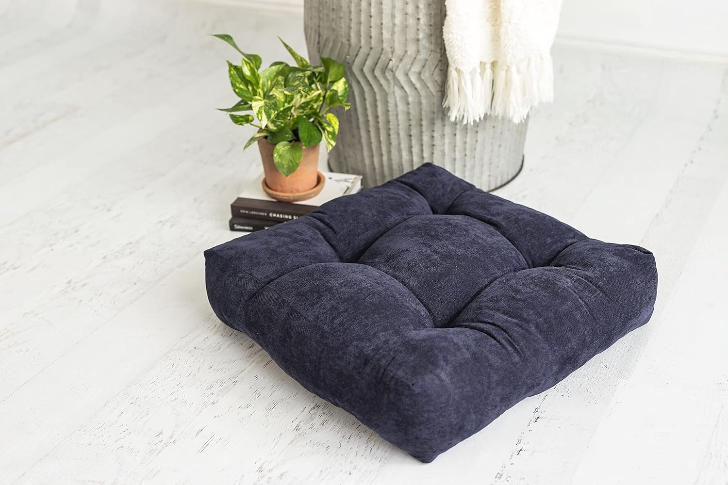 Victoriazane Large Floor Pillow, Thick Meditation Cushion Floor Pillows Seating for Adults, 24X24X7 Thick & Solid Lounge Pillows for Floor, Large Meditation Pillow, Thick Floor Cushion