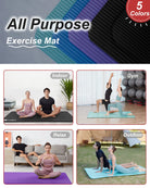 Large Yoga Mat 78X51" 10Mm/15Mm/20Mm Extra Thick Exercise Mats Home Gym Workout Stretching, Black
