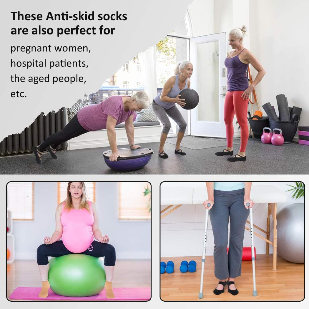 Yoga Socks for Women, Yoga Socks for Pilates, Pure Barre, Ballet, Dance, Workout