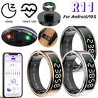 R11 Smart Ring BT 5.2 with Display Screen/Touch Wireless Charging 5 ATM Waterproof for Men Women for Android/Ios
