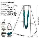Succebuy Aerial Yoga Frame&Hammock 9.67FT Professional Yoga Swing Stand with 6.6 Yards Aerial Silks Max 551Lbs Indoor Aerial Rig