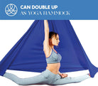 Aerial Silks Yoga Sling Hammock Starter Kit - 9 Yd Tricot Fabric with Hardware & Guide