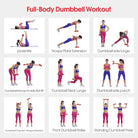 Dumbbell Set, 8Lb Pair Neoprene Coated Iron Dumbbells Hand Weights Set Barbell Exercise Fitness Hex Dumb Bell Free Weight Dumbbell for Women Men Home Gym Workout Strength Bodybuilding Training