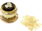 Premium Bundle of Hand Carved Brass Incense Holder with Copal Resin. Comes with 10 Charcoal