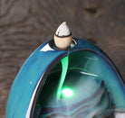 Ceramic LED Backflow Incense Holder Creative Waterfall Incense Burner Aromatherapy Censer Ornament Reflux Incense Burner Crafts Home Decoration