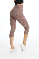 Women'S High Waist Biker Shorts Running Gym Compression Spandex Shorts Side Pockets Yoga Capri Leggings
