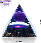 2 Inch Orgone Pyramid, Crystal Pyramid and Healing Stones,Shelf Office Desk Living Room Bedroom Home Decor,Amethyst Crystal Gift for Women Dad Christmas