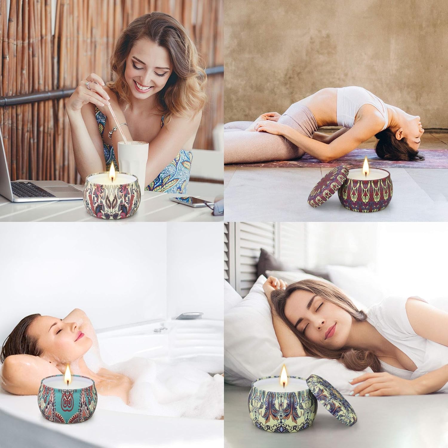 Candles Gifts for Women, 8 Pack Valueable Scented Candles, 4.4Oz Large Soy Wax Candles for Home Scented, Aromatherapy Candles for Relaxation & Purifying Air, Mother'S Day Gifts from Daughter