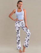 29"/31"/33"/35"/37" Women Bootleg/Wide Legs High Waist Yoga Pants Tummy Control Bootcut Workout Flared Out Pockets