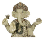 Ebros 11" Tall Hindu Ganesha in Meditation Holding Bowl Conch and Lotus Statue
