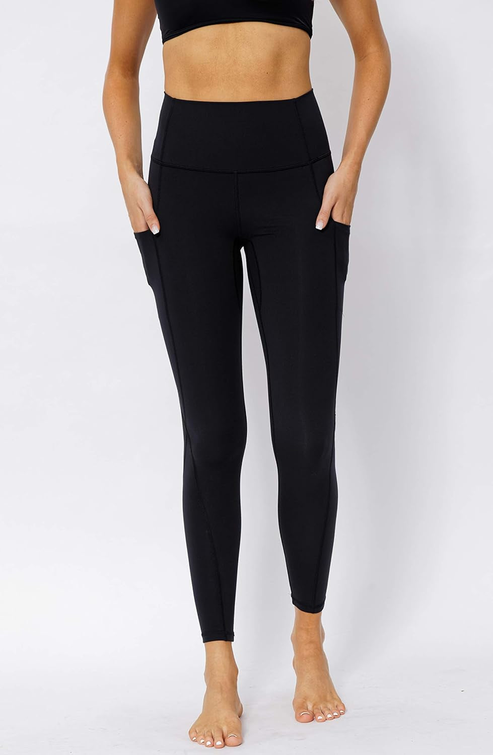 High Waist Womens Yoga Pants Workout plus Size Yoga Dress Athletic Pants for Women Leggings with Pockets,Black XL