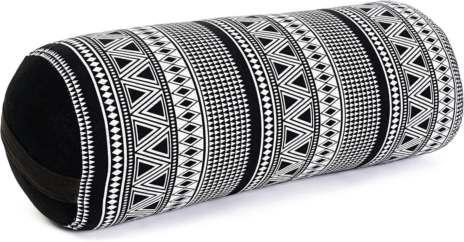 Yoga Bolster - Standard Size – Large Meditation Cushion, Tube Pillow for Comfortable Reading, Pilates Equipment, Kapok Filling, 24 X 10 X 10 Inches