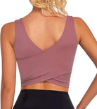 Workout Crop Tops for Women Athletic Tank Tops with Built in Bra Supportive Sports Bra