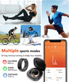 2025 Upgrade Smart Ring Health Tracker for Men Women - IP68 Waterproof Fitness Ring with Sleep Tracker/Heart Rate/Blood Oxygen/Steps/Distance/Calories,Air Shutter,Charging Case up to 7-Day, Silver #10