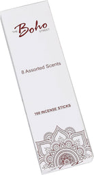 Premium Incense Sticks - 8 Assorted Fragrances Sandalwood, Patchouli, Nag Champa, Lavender, Rose 20 Sticks Each 100% Hand Rolled & Dipped in India 20 X 8 Total 160 Sticks Pack (160)