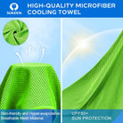 [4 Pack] Cooling Towel (40"X12"), Ice Microfiber Towel, Soft Breathable for Yoga, Sport, Running, Gym, Workout, Camping, Fitness & More Activities