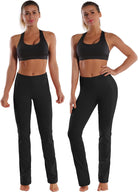 29"/31"/33"/35"/37" Women'S High Waist Straight Leg Yoga Pants Tummy Control Workout Pants with Pockets