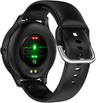 Smart Watches for Men Women, Sport Fitness Tracker Watch with Body Temperature/Heart Rate/Blood Pressure/Spo2/Sleep Monitor/Pedometer/Waterproof, Bluetooth Smartwatch, Black