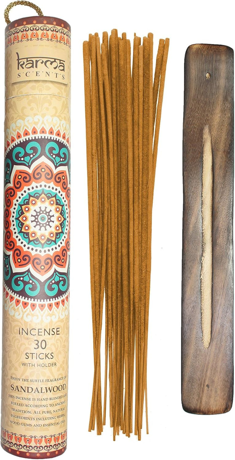 Premium Sandalwood Incense Sticks, 5 Set Gift Pack with a Free Holder in Each Box. Includes 150 Sticks and Five Incense Burners | Perfect for Home Decor and Gifts.