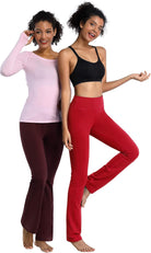 29"/31"/33"/35"/37" Women'S High Waist Straight Leg Yoga Pants Tummy Control Workout Pants with Pockets
