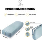 Luxurious Organic Vegan Suede Yoga Bolster Pillow - Rectangular with Carry Handle - Machine Washable Cover