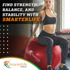 Smarterlife Exercise Ball Yoga Ball for Fitness, Balance, Stability, or Pregnancy, Gym Ball for Core Workout, Physical Therapy, Yoga Ball Chair for Office, Anti-Slip Anti-Burst