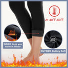 3 Pack Fleece Lined Leggings Women with Pockets - High Waisted Tummy Control Winter Thermal Warm Yoga Workout Pants
