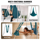 Succebuy Aerial Yoga Frame&Hammock 9.67FT Professional Yoga Swing Stand with 6.6 Yards Aerial Silks Max 551Lbs Indoor Aerial Rig