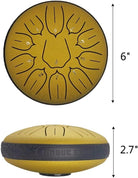 Rain Drum Steel Tongue Drum Hand Drum for Yoga Mind Meditation Gift 3 in / 6 IN