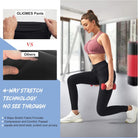 High Waisted Yoga Leggings for Women Double Tummy Control Workout Yoga Pants with Pockets Drawstring Jogger Pants Black