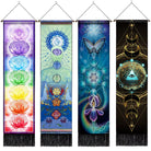 Seven Chakra Tapestry ,Hippie Mandala Chakras Wall Hanging , Yoga Meditation Tapestries for Spiritual Room Decor , 12.8"X 51.2"