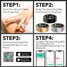 Smart Fitness Ring Tracker for Women Men with Charging Case, IP68 Waterproof for Iphone and Android, No Subscription Fee, Black 11