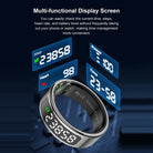 R11 Smart Ring BT 5.2 with Display Screen/Touch Wireless Charging 5 ATM Waterproof for Men Women for Android/Ios