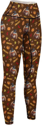 Women'S Yoga Pants Thanksgiving Turkey Pumpkin Tummy Control Leggings High Waisted Yoga Pants Workout Yoga Leggings