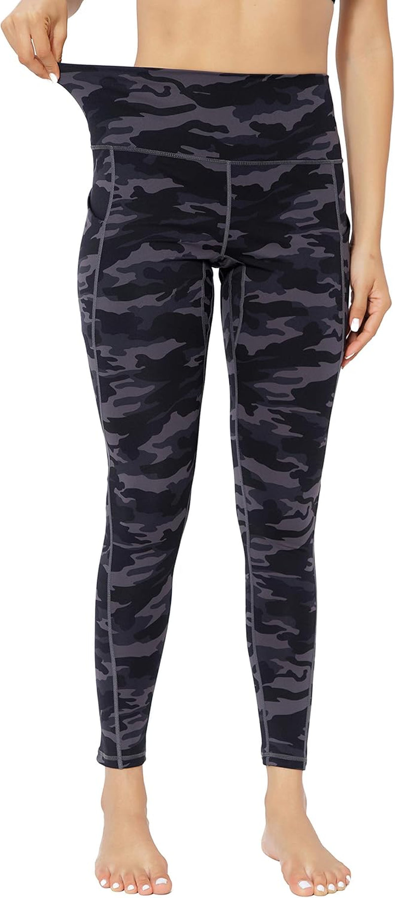Camo Yoga Pants with Pockets for Women Workout Athletic Peach High Waist Yoga Leggings for Women Butt Lift,S