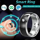 2024 New Rings for Women Nfc Mobile Phone Smart Ring Stainless Steel Ring Wireless Radio Frequency Communication Water Resistance Jewelry Gifts for Her Black