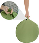 Zafu Yoga Meditation Cushion, round Meditation Pillow Filled with Buckwheat, Zippered Organic Cotton Cover, Machine Washable - 4 Colors and 3 Sizes (Green, 12"X12"X4.5")