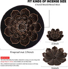 3 in 1 Lotus Incense Holder, Zinc Alloy Sticks Incense Burner Detachable Ash Catcher, 6 Holes Hold Stick/Coil/Cone Incense for Yoga, Home Fragrance Decoration, Brass