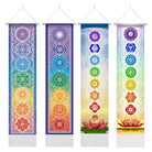 Seven Chakra Tapestry ,Hippie Mandala Chakras Wall Hanging , Yoga Meditation Tapestries for Spiritual Room Decor , 12.8"X 51.2"