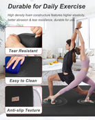 Large Yoga Mat 78X51" 10Mm/15Mm/20Mm Extra Thick Exercise Mats Home Gym Workout Stretching, Black