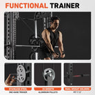 Smith Machine, All-In-One Power Rack Cage with Vertical Leg Press, 2000LBS Power Cage Squat Rack with Smith Bar, Dual Pulley Cable Crossover System for Home Gym with Weight Bench