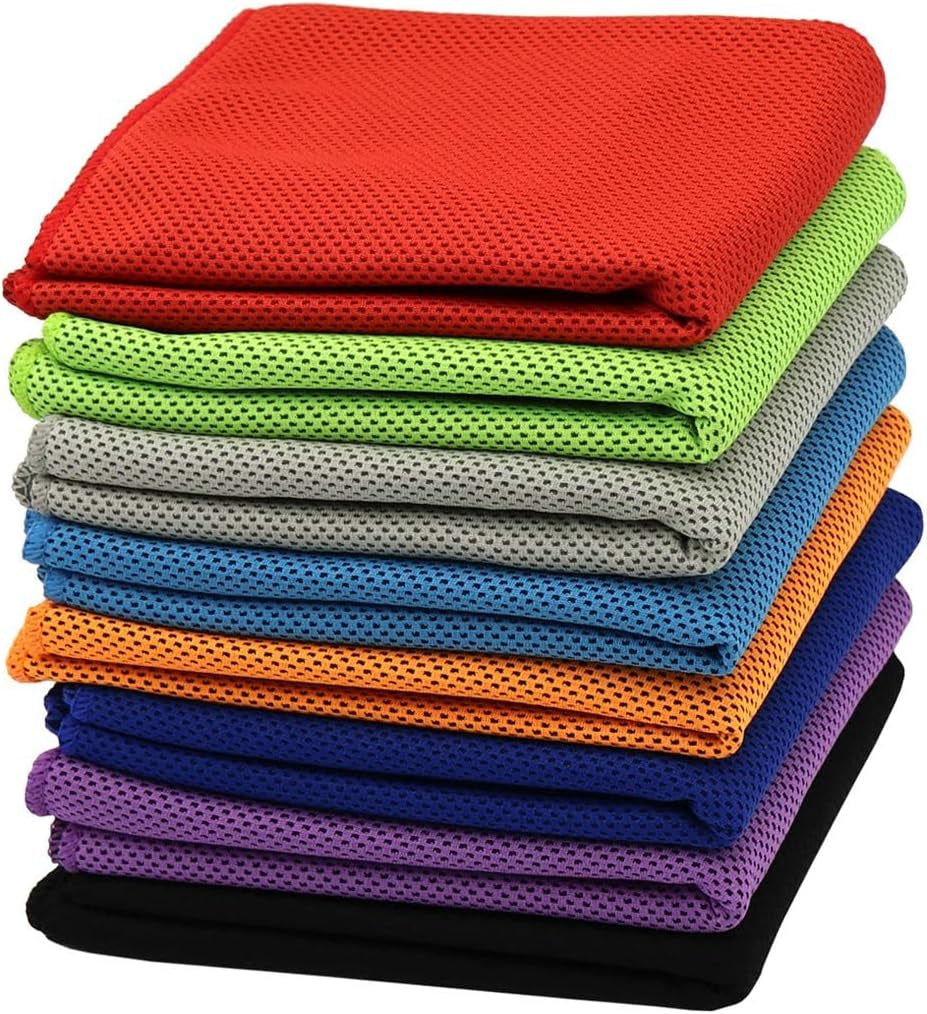 Cooling Towel 6 Pack, 36"X12" Cooling Towels for Neck and Face, Soft Microfiber Cooling Neck Wraps, Ice Sports Towel for Instant Cooling, Stay Cool for Yoga, Sport, Workout, Running, Camping, Golf