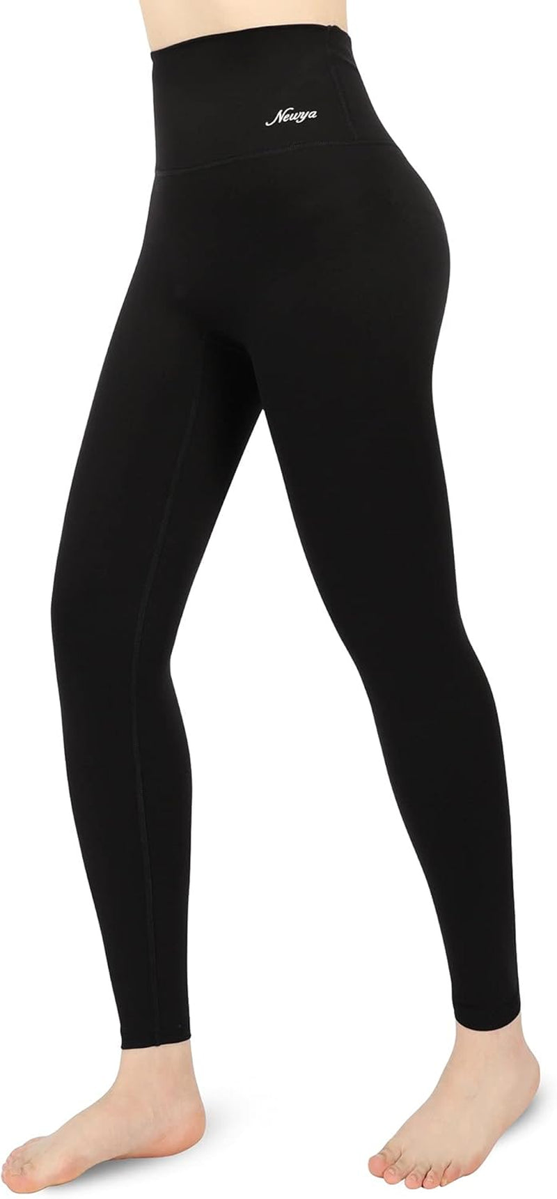 Women'S High Waist Yoga Pants Full-Length Leggings with Pocket,Tummy Control Workout Sports Yoga Leggings Black