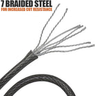 Heavy-Duty 4FT Security Cable Lock with Loops - 10Mm (3/8 Inch) Cut-Resistant Braided Steel Cable - Versatile & Weatherproof - Security Chain for Padlock, Chain Lock, Wire Lock