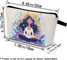 Yoga Gifts Colorful Yoga Makeup Bag Cute Small Organizer Bag with Zipper Yoga Print Cosmetic Bag Birthday Gifts for Yoga Lovers Coach Women Friends