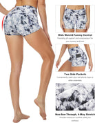 2.5"/4"/5" Basic/Out Pockets Women'S High Waist Tummy Control Yoga Shorts 4 Way Stretch Running Workout Shorts