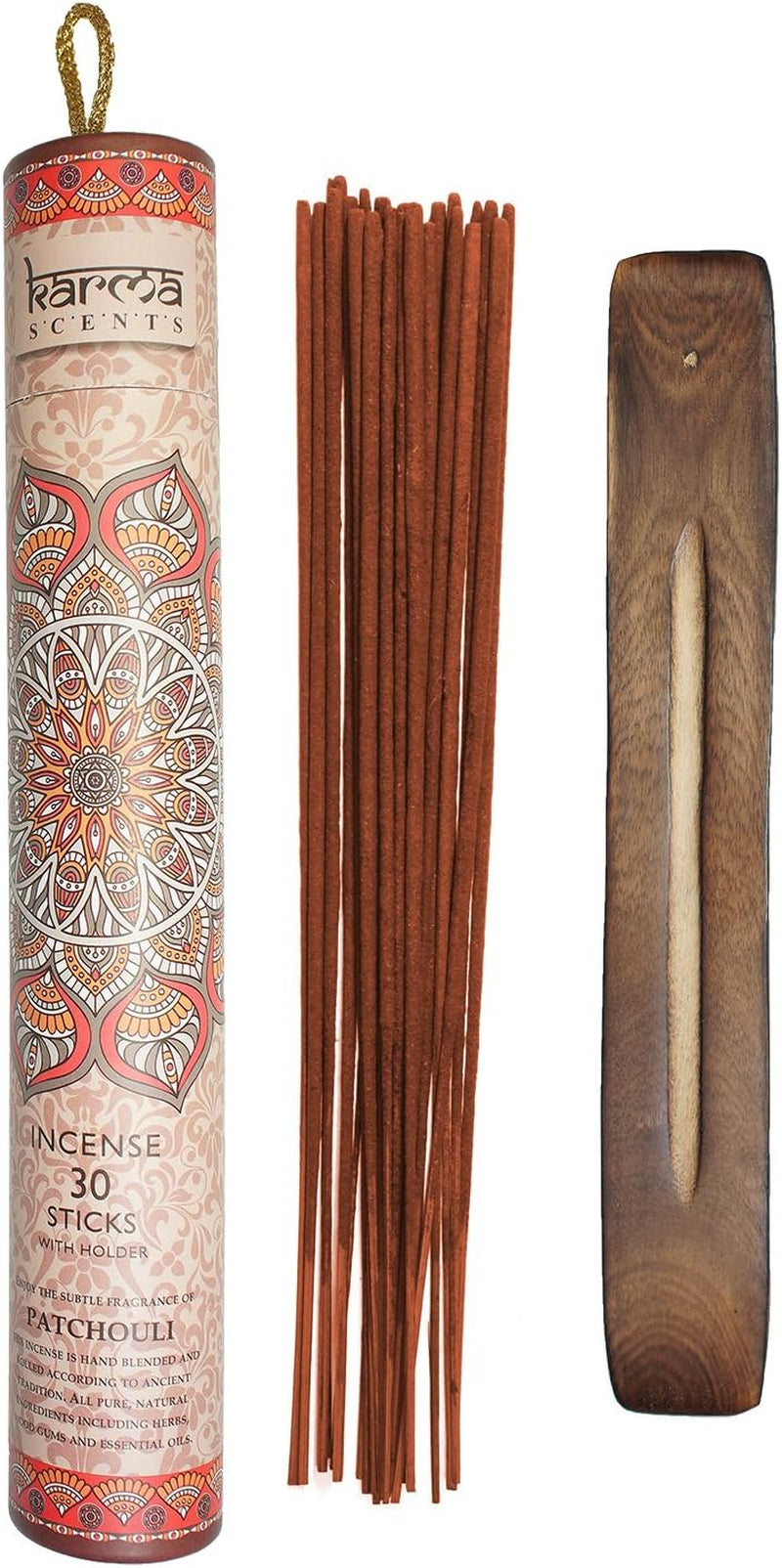 Premium Patchouli Incense Sticks, 5 Set Gift Pack with a Free Holder in Each Box. Includes 150 Sticks and Five Incense Burners | Perfect for Home Decor and Gifts.